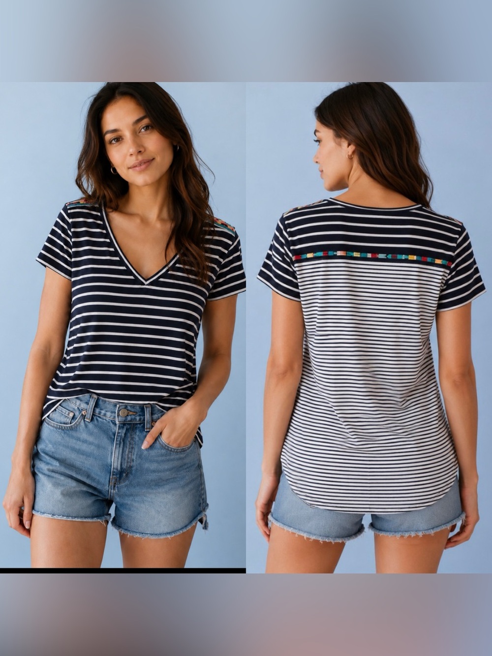 Anthropologie THML Mixed Print Tee